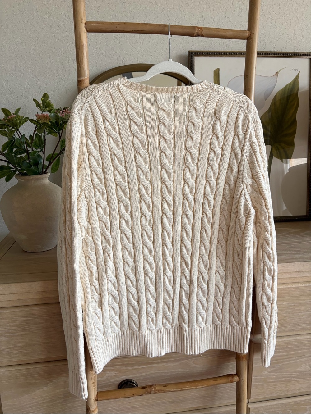 Polo by Ralph Lauren Men's Cream Cable-Knit Sweater Large - Picture 11 of 12